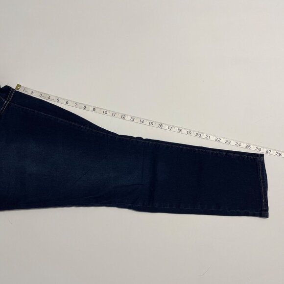 LEVI'S JEANS 711 SKINNY HIGH RISE SIZE 34 BLUE DENIM LOGO DARK WASH STRETCH - Picture 10 of 10